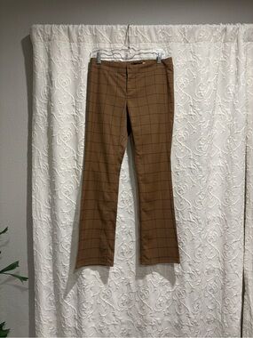 crosby. Brown Windowpane Career Trousers
